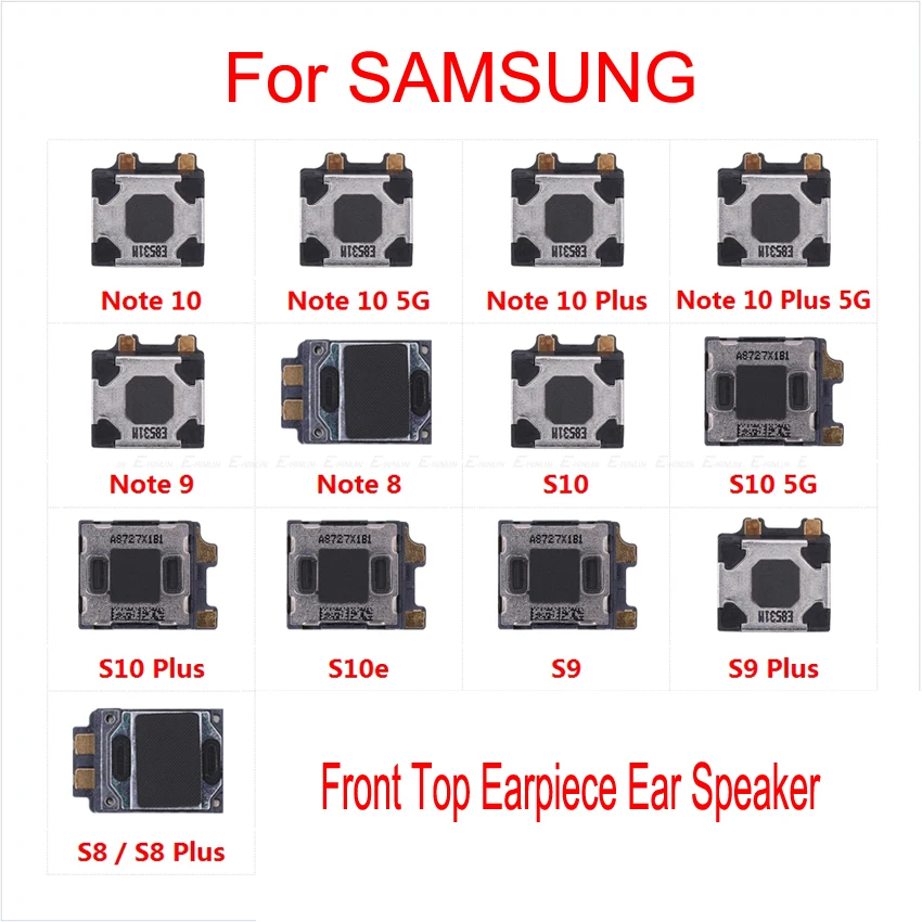 YuXi 2pcs Ear Earpiece Speaker Flex Replacke Part for Samsung Galaxy S10 5G S10e S8 Note 10 9 8 S9 Plus Front Ear Speaker