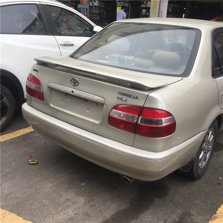 For TOYOTA corolla Spoiler 1998-2003 corolla spoiler High Quality ABS Material Car Rear Wing Primer Color Rear Spoiler