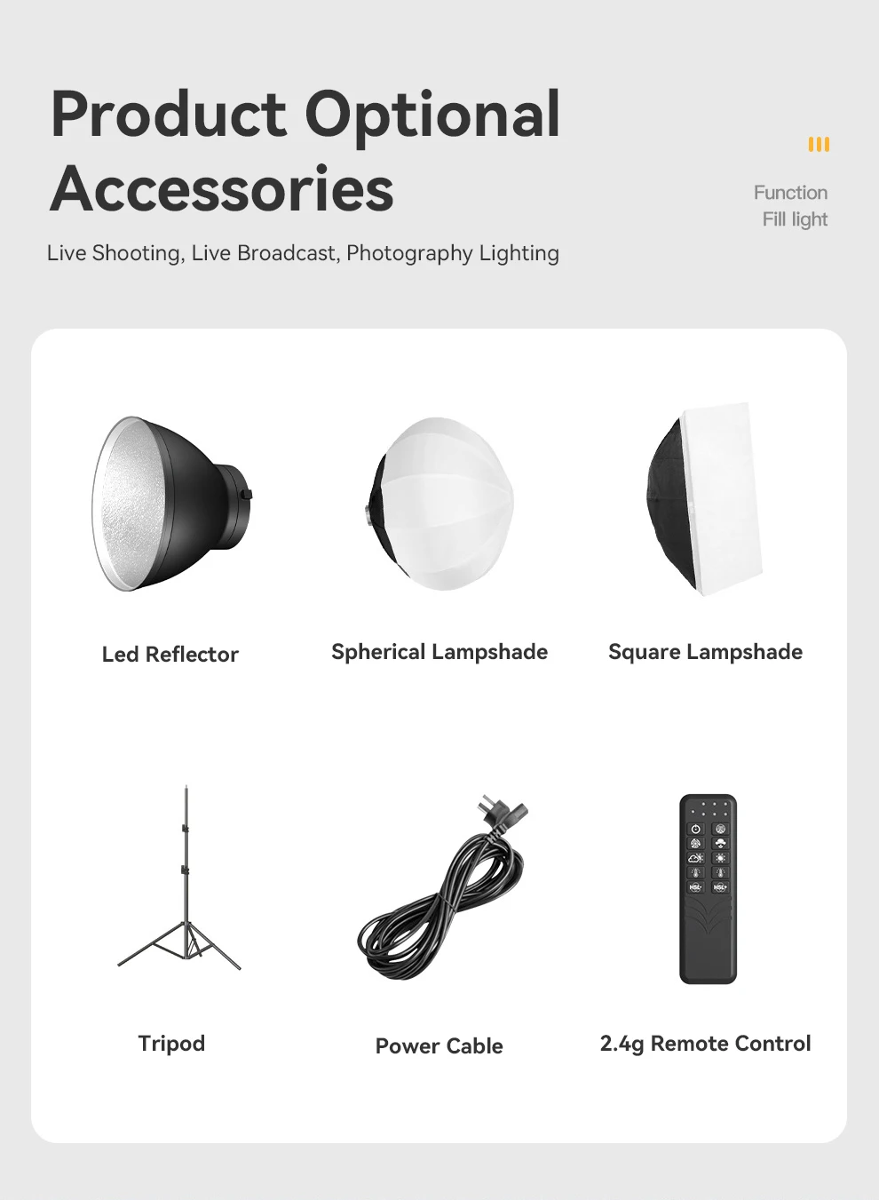 LED-Video licht Fotografie Lampe 3200 w 5700-k Helligkeit dimmbare Beleuchtung für Studio-Video aufnahmen Porträt Live-Streaming – Detail 6