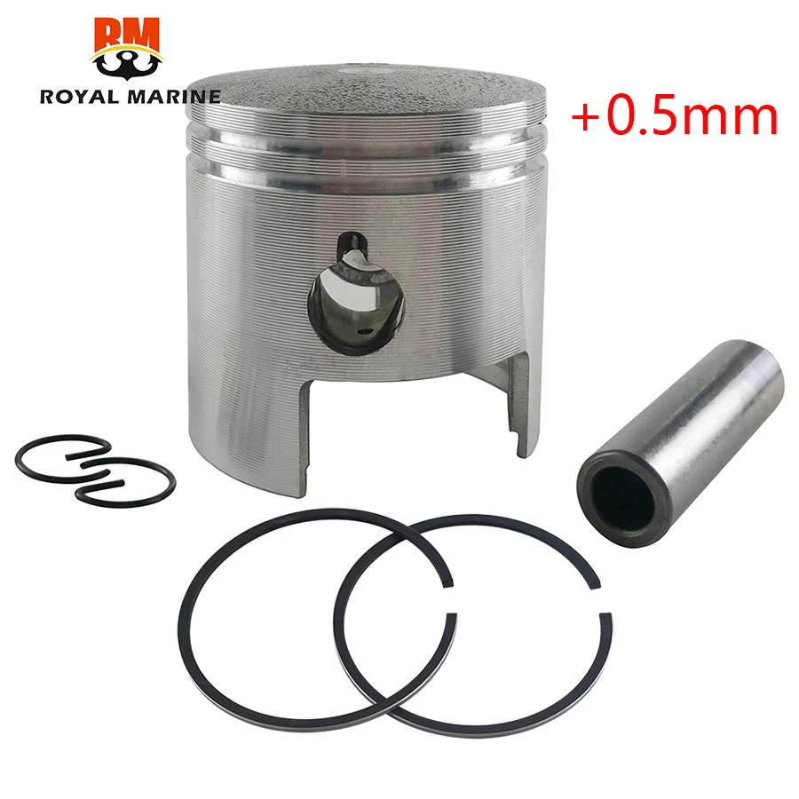 

351-00004-0 Piston set (0.5Mm O/s) for Tohatsu boat engine 15HP 18HP M15B2 M15C M18D M9.9B2 M9.9C pinton ring 350-00014-0