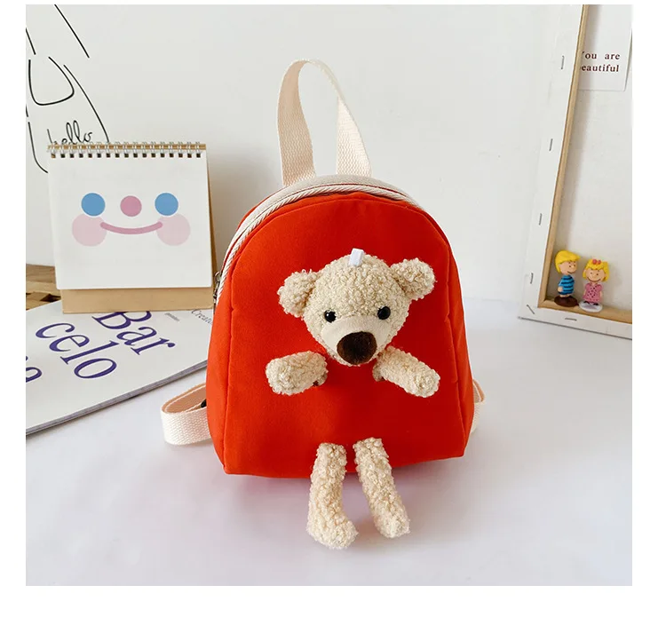 Personalised Children\'s Bear Backpack Custom Any Name Plush Bear Bag Boys and Girls Toddler School Bag Animal Bag Girls Gifts