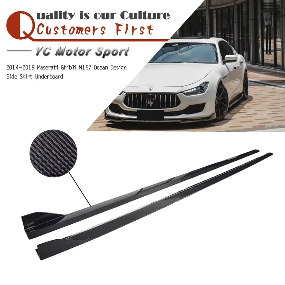 

Car Accessories Carbon Fiber Ocean Design Style Side Skirt Fit For 2014-2019 Ghibli M157 Side Skirt Underboard