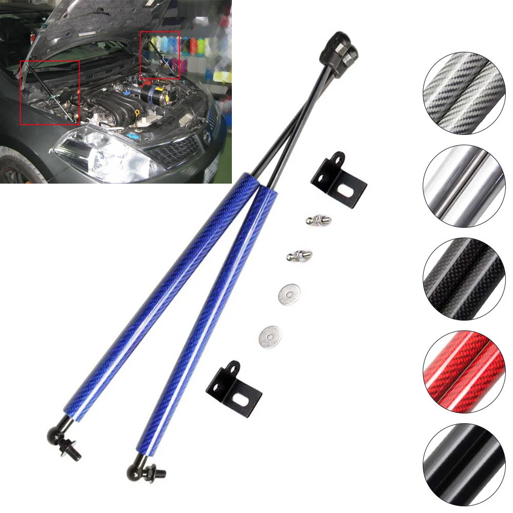 

Lift Support Gas Shock for NISSAN TIIDA 2005-2012 2pcs Front Hood Bonnet Modify Gas Struts Gas Spring Carbon Fiber Absorber