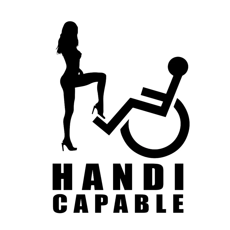 

40180# Die-Cut Vinyl Decal Handy Capable Wheelchair Car Sticker Waterproof Auto Decors on Car Body Bumper Rear Window