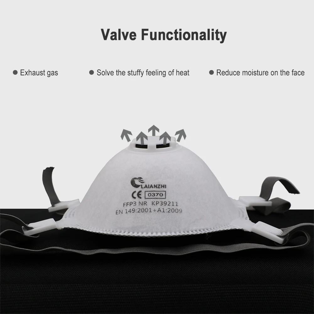 Air Valve LAIANZHI FFP3 CE Cup Type mask  Protective masks disposable pm2.5 masks harmful 99% hygiene mask filter Headwear mouth