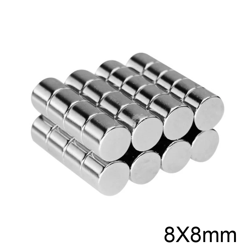 5~100PCS 8x8 Search Minor Diameter Magnet 8mm x 8mm Bulk Small Round Magnets strong 8x8mm Neodymium Magnets Disc 8*8 Circular 8