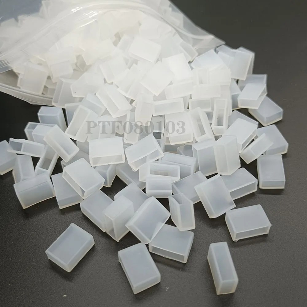 100pairs/lot 12mm Silicone End Cap for 10mm 5050 5630 IP67 IP68 LED Tube Strip With 2 pin hole