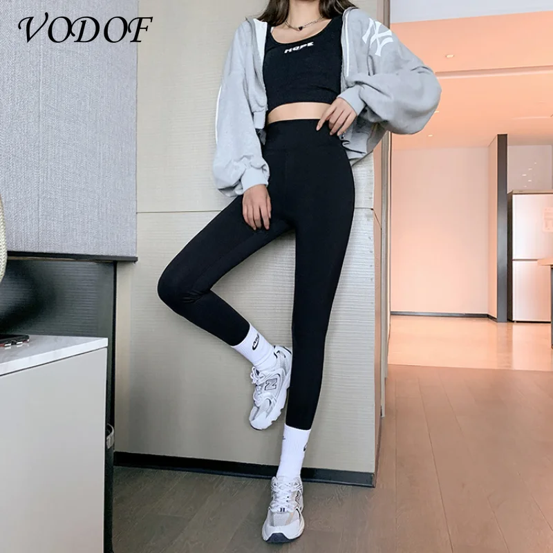 VODOF  2021 Women Fitness Winter Rabbit Plush Thermal Legging Cold Resistance Below Zero