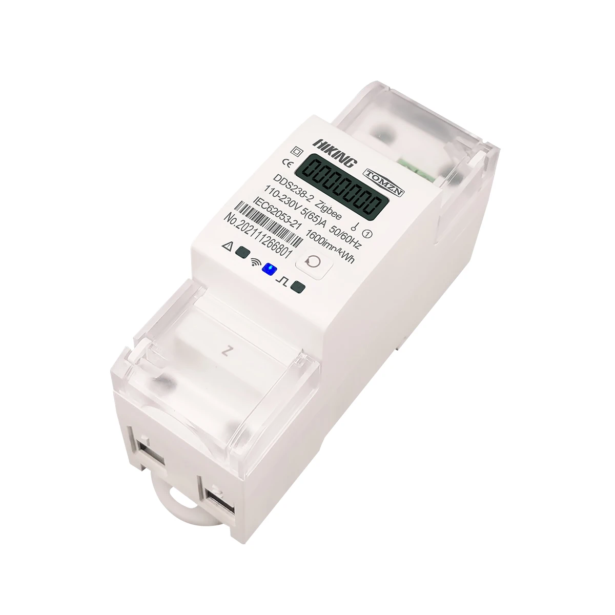 65A Single Phase Zigbee Gateway Tuya Din Rail WIFI Smart Energy Meter timer Monitor kWh Meter Wattmeter 110V 220V 50/60Hz