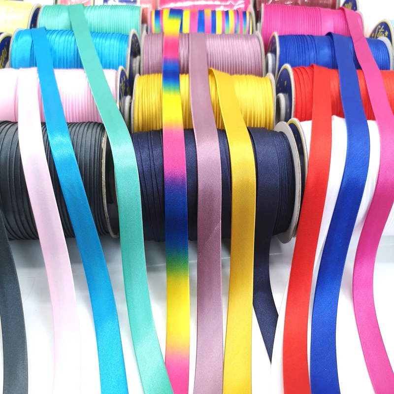 A Roll 90 yards 15mm Sewing Satin Ribbon Edge   for Clothing Sheets Pillows Hats Various Fabric  