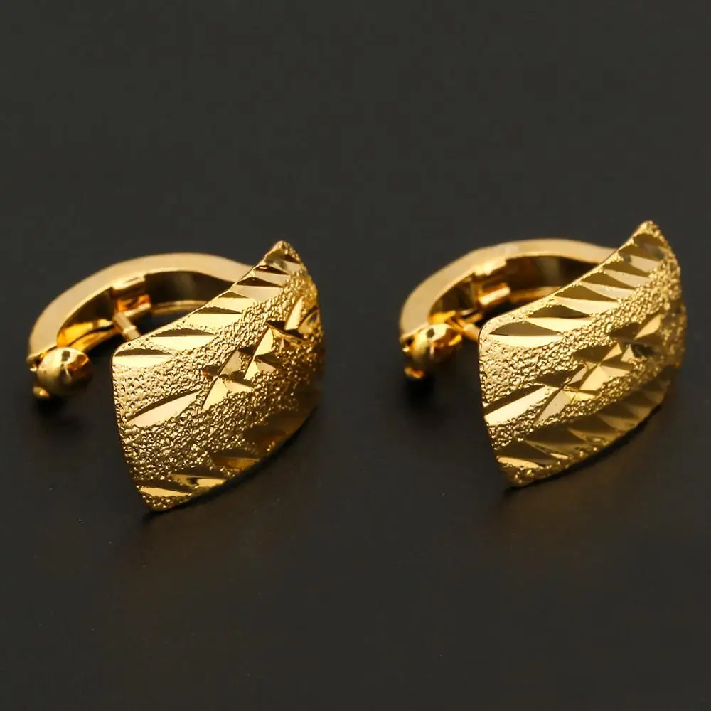 Gold Color Stud Earrings for Women Girl's Arab Earrings Ethiopian Trendy Arab African Earirngs Jewelry