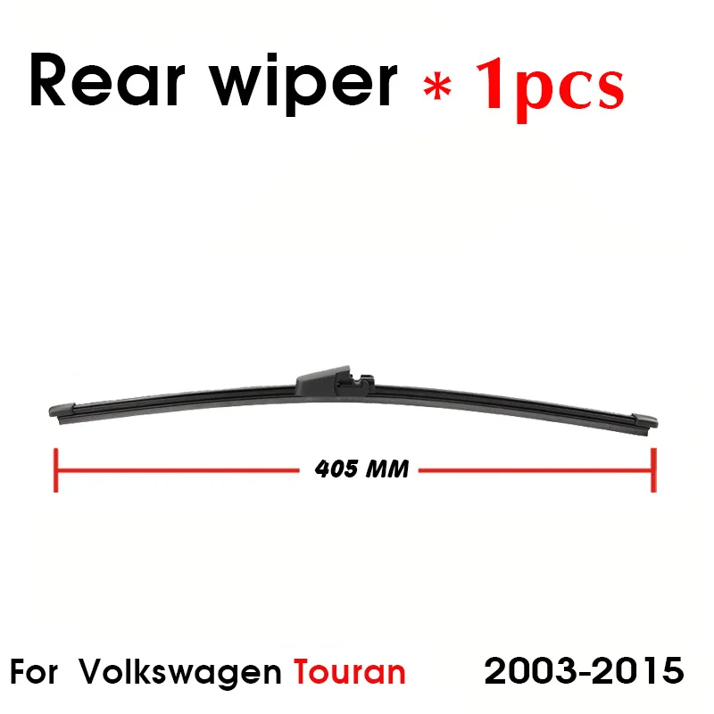 Escobilla de limpiaparabrisas para ventana trasera de coche, limpiaparabrisas, accesorios para Volkswagen Touran Hatchback, 405mm, 2003-2015