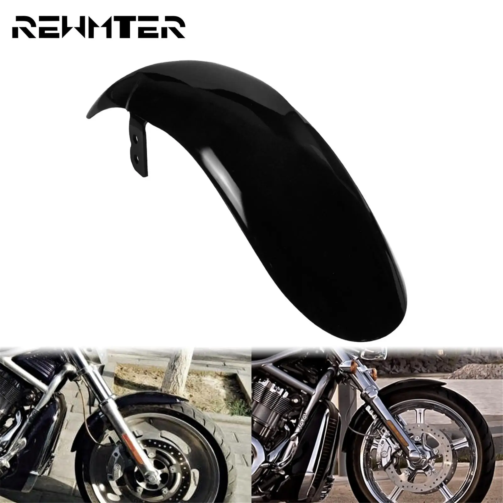 1xMotorcycle Front Fender Mudguard ABS Gloss Black For Harley V-Rod VRSCAW Night Rod Special 2003-2011