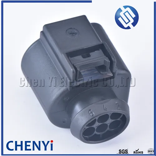 Imagen 2 del producto 1 Juego de 6 pines hembra LSU 4,9 elemento de Control de válvula de acelerador Sensor de temperatura automático enchufe conector de desinflado 4H 0973713   4H0 973 713 Para VW