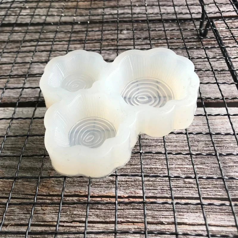 1PC Tree Stump Silicone Mold Mirror Pendants Jewelry Making Table Decoration Art UV Resin Mold Jewelry Silicone Mold For Resin