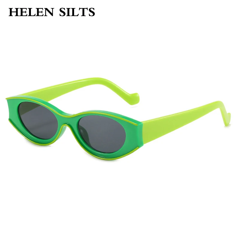 New Punk Tinted Sunglasses Women Retro Cat eye Oculos Sun Glasses For Women Fashion Green Orange Unique Doodle GlassesUV400 H38