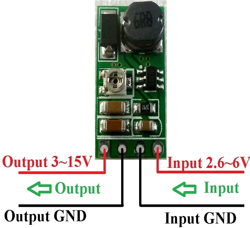 DD06AJSA DC Boost Adjustable Converter 3V 3.3V 3.7V 4.5V To 5V 6V 9V 12V 15V Power Supply Module For Wifi