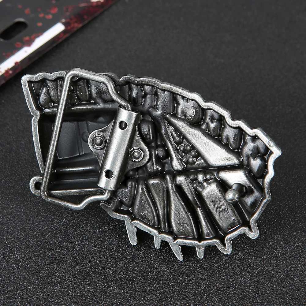 Western cowboy zinc alloy tool buckle leather belt men's gift