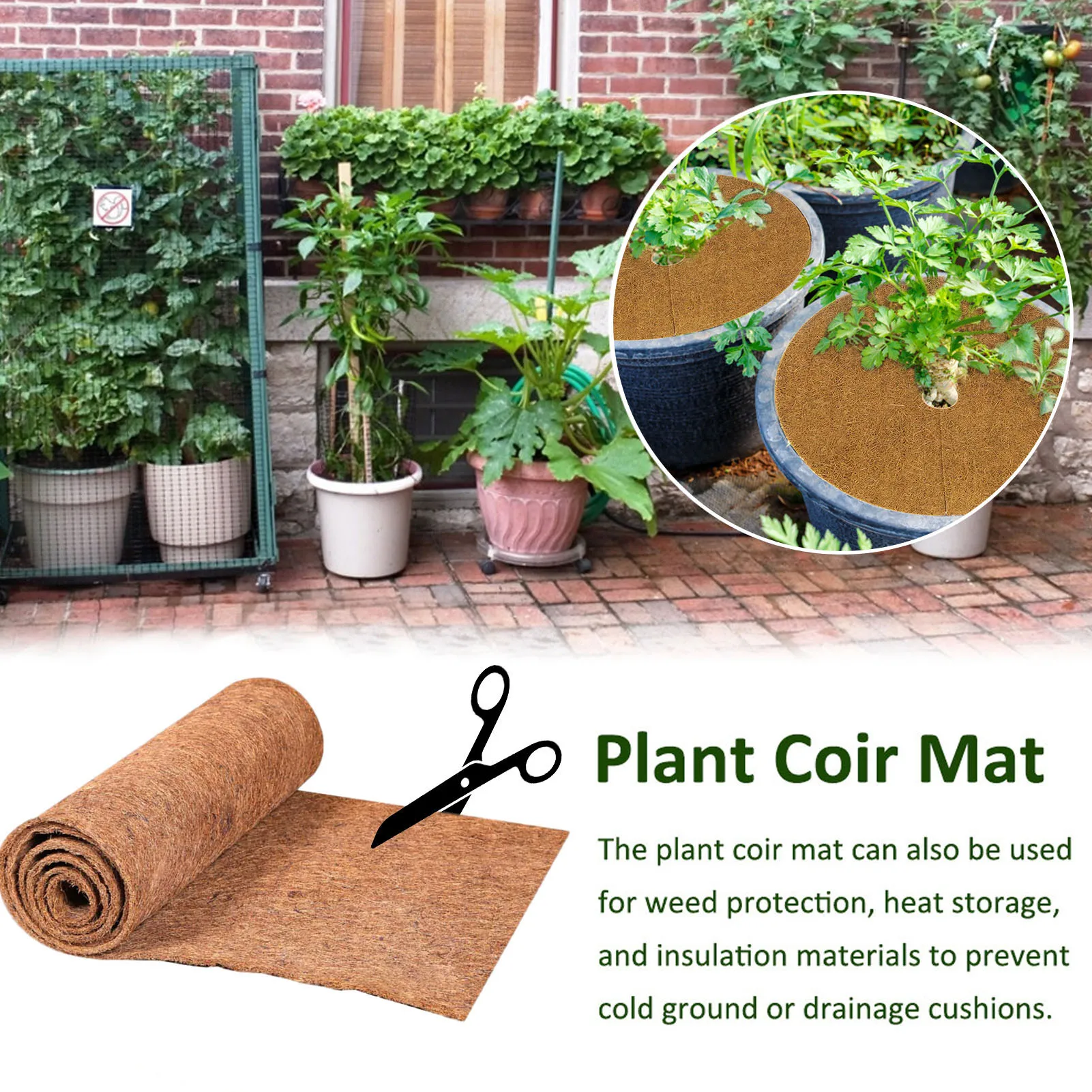 Natural Coconut Fiber Coconut Fiber Mat Flowerpot Decoration Safe pet Reptile Animal Carpets Such As Tortoises best service