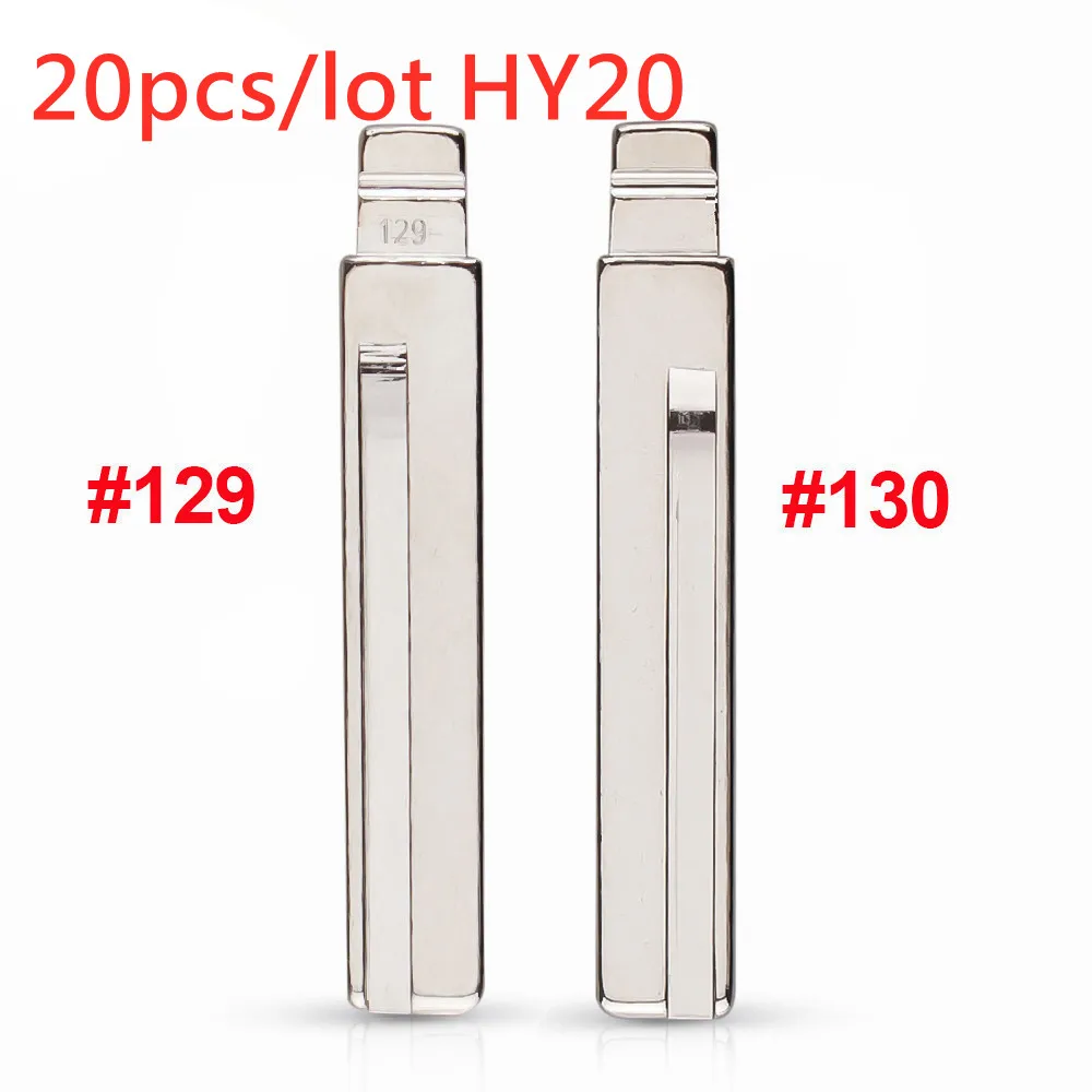 

20pcs/lot #129 #130 Key Blade Car key embryo For Hyundai Kia HY20 Right Left Blade Car Key Embryo