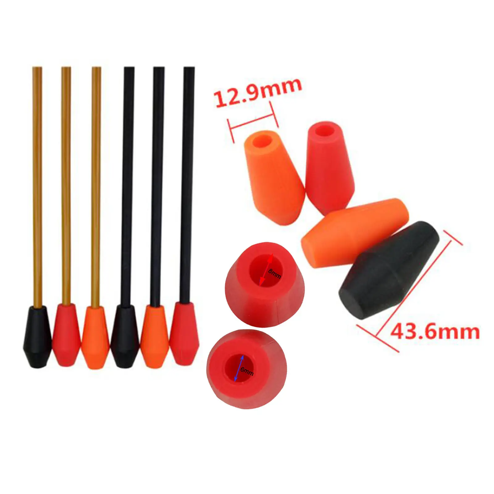 6pcs Soft Rubber Archery Arrowheads Target Tips Game Practice Targets Hunting Foam Sword Blunts Arrow Accessories