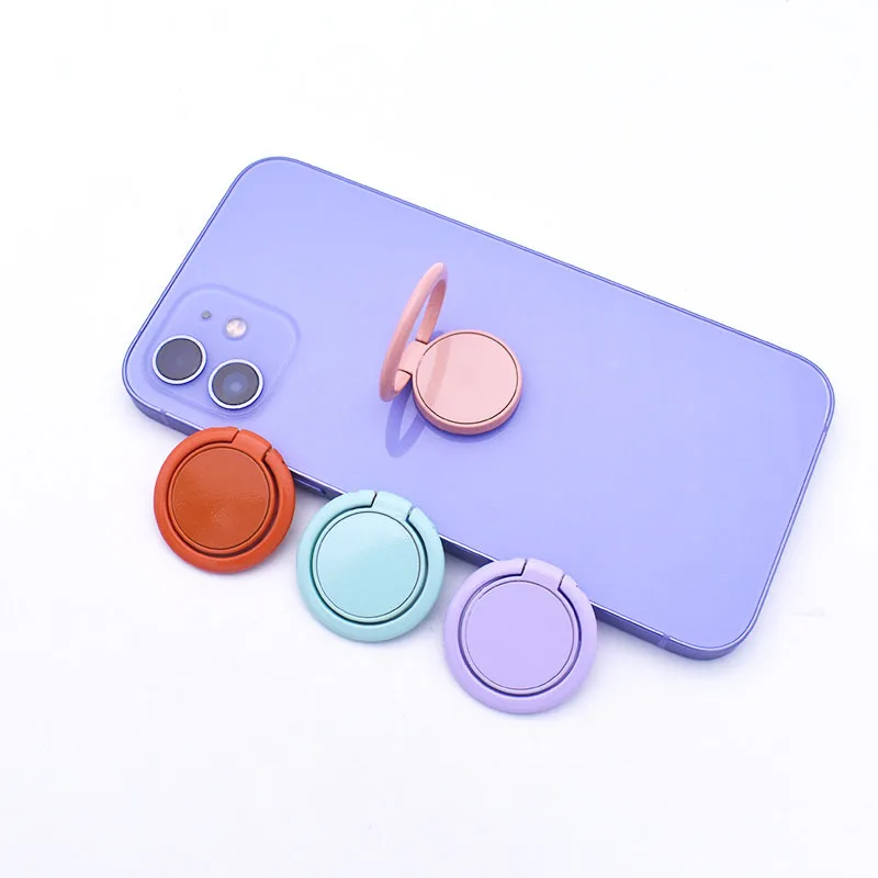 

Ultra-Thin Round Phone Finger Ring Holder For iPhone Samsung Magnetic Car Holder Colorful Smartphone Bracket Phone Desk Stand