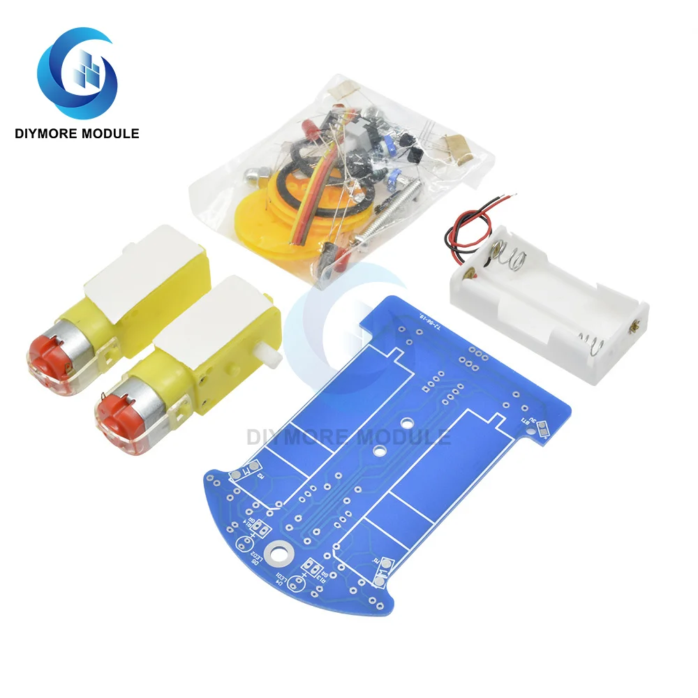 D2-1 Smart Robot Car Kits Intelligent Tracking Line Car Photosensitive Robot DIY Kit Patrol Automobile Parts DIY Electronic Toy