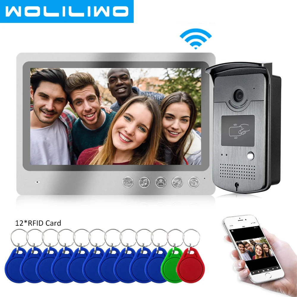 

9 Inch Wifi Intercom System Wireless Doorbell Camera RFID Password Unlock Record IP VIdeo Door Access for Home Apartment