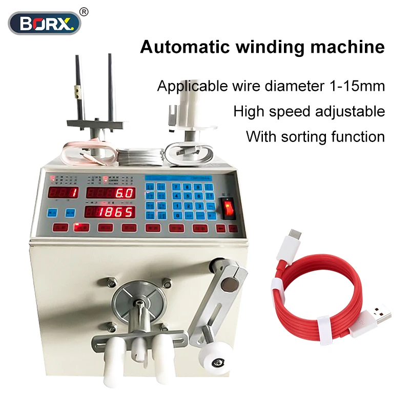 Type C, iphone, USB cable power wire binding tool Electric cable maker winding and tie machine