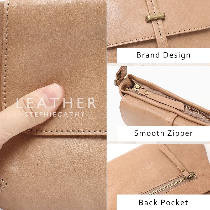 SC 2021 Fashion Design Shoulder Bag For Women Luxury Genuine Leather Crossbody Purse Ladies Slouchy Small Flap Messenger Handbag