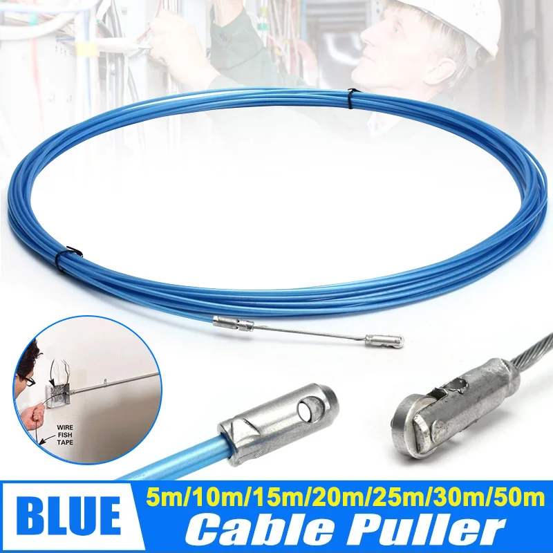 Electric Cable Tape Conduit Duct Cable Push Puller Tools Wheel Pushing for Wiring Installation Max 50 meters Diameter 3.6mm NDS