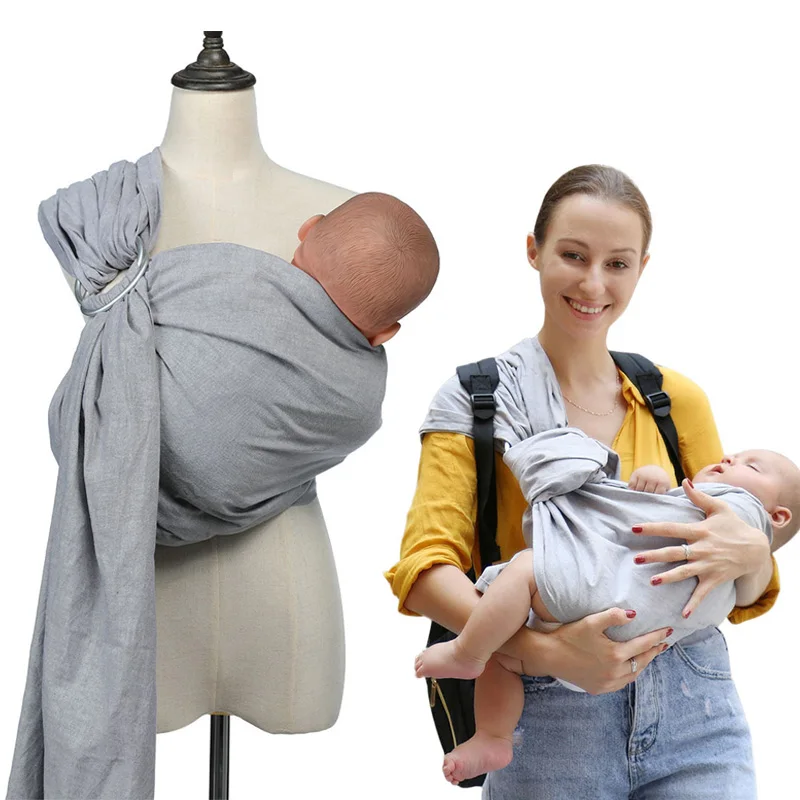 Cotton Linen Fabric Breathable Baby Ring Sling Carrier Soft Baby Wrap For Newborn Best Shower Gift Free Size Carrier Bebe Infant