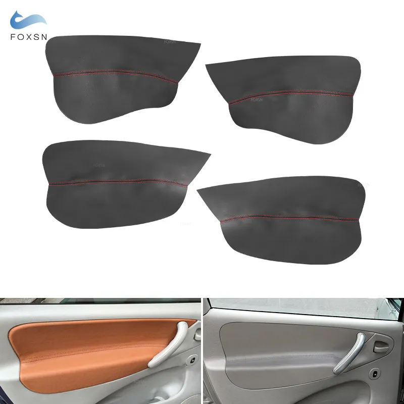 Dla Citroen Xsara Picasso Wnętrze samochodu Podłokietnik drzwi Panel Skórzany pokrowiec z mikrofibry 4szt Z mocowaniem Akcesoria