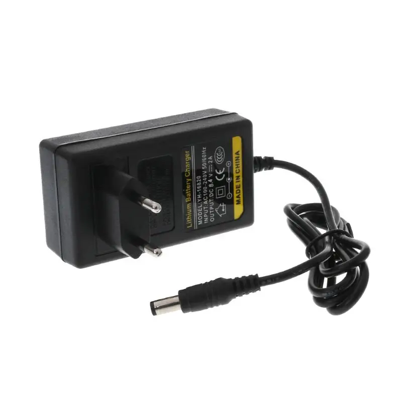 1 PC Battery Charger 8.4V DC 2A Intelligent Lithium Li-on Power Adapter EU Plug Transformer Full Stop Automatically