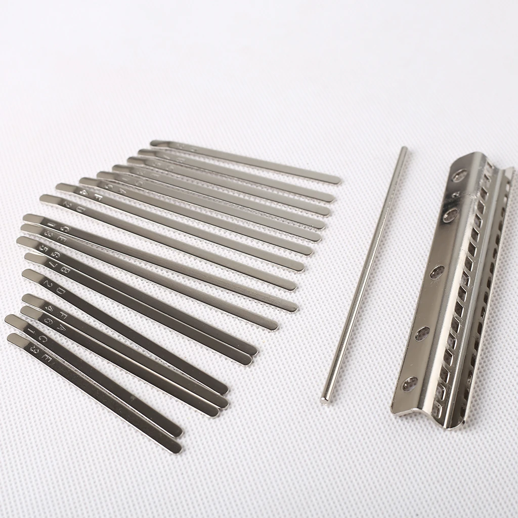 Kit de sillín de puente de Piano de pulgar para Kalimba, piezas de repuesto DIY, 17 teclas