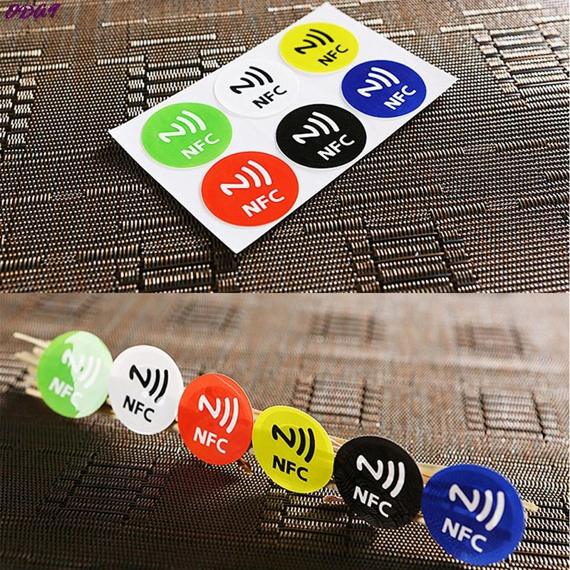 6-color Single Sale Waterproof Pet NFC Sticker For Smart Ntag213 Tags On All Mobile Phones