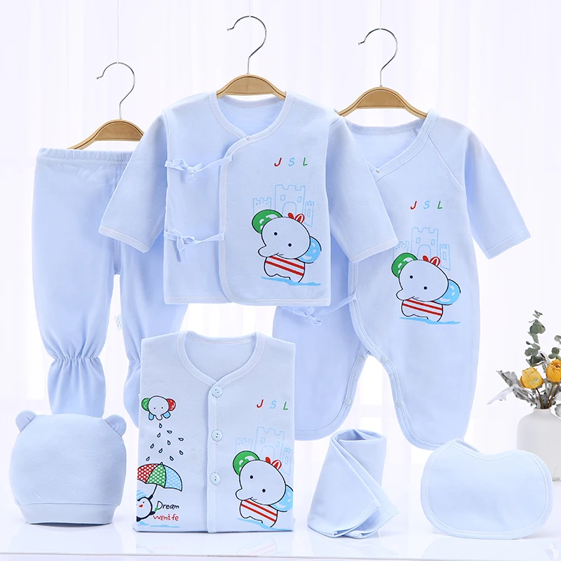 Newborn Girl Clothing Baby Sets 7pcs/set 5pcs/set Shirts+Pants Rompers Suits for Children Infant Suits