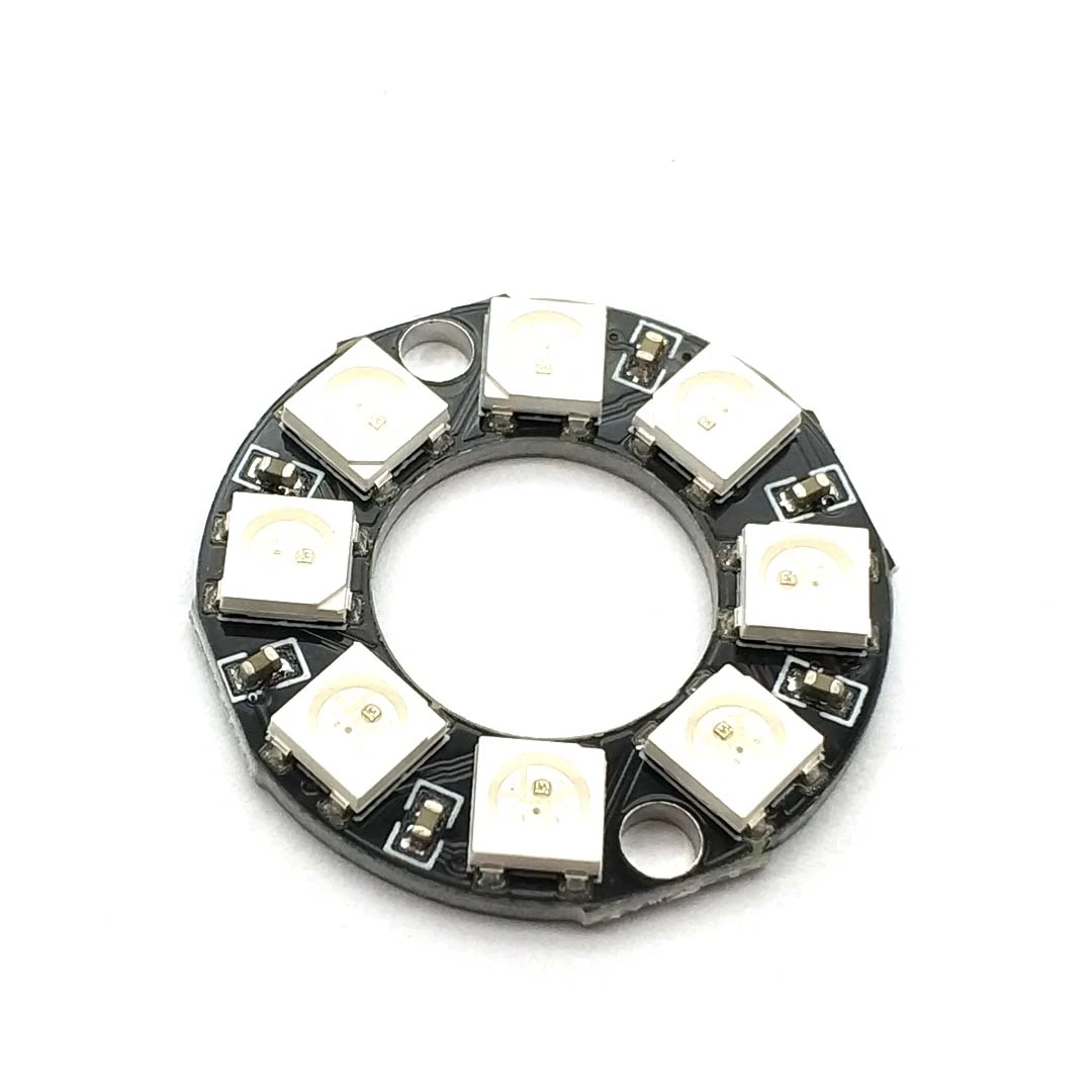 Светодиодная кольцевая лампа WS2812 5050 RGB, 8 бит, со встроенными драйверами, комплект для самостоятельной сборки Uno