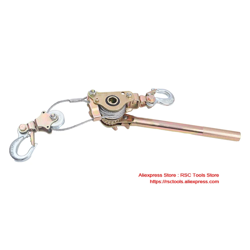 2T Japanese Style Ratchet Cable Puller Hand Steel Wire Rope Puller Ratchet Pulling Wire Grip