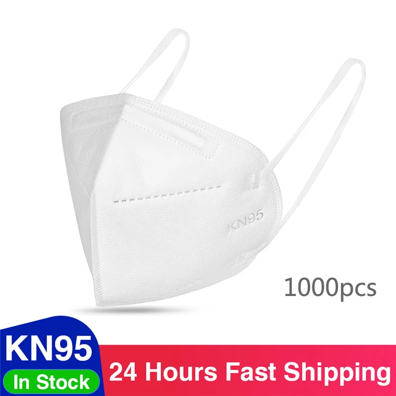 1000Pcs KN95 Masks Safety Dust Respirator Face Mask Protective Masks Mouth Dustproof Reuseable Mouth caps