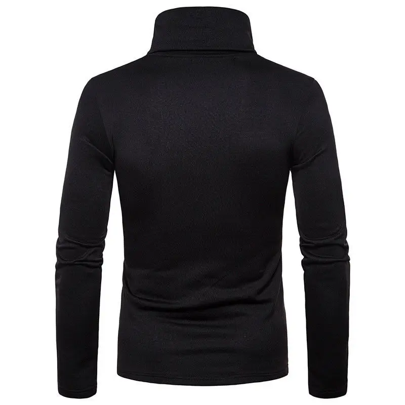 New Streetwear Men\'s Winter Warm Cotton High Neck Pullover Jumper Sweater Tops Mens Turtleneck Fashion