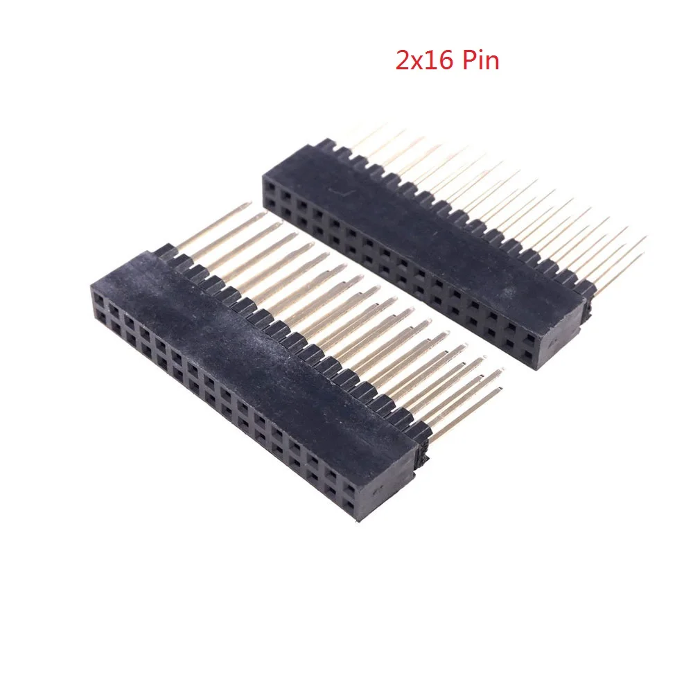 5 Pcs PC104 Header Female Pin 10 16 20 30 32 40 64 80 Socket 2.54 Pitch Length 12 MM Strip Dual Row Straight Stack