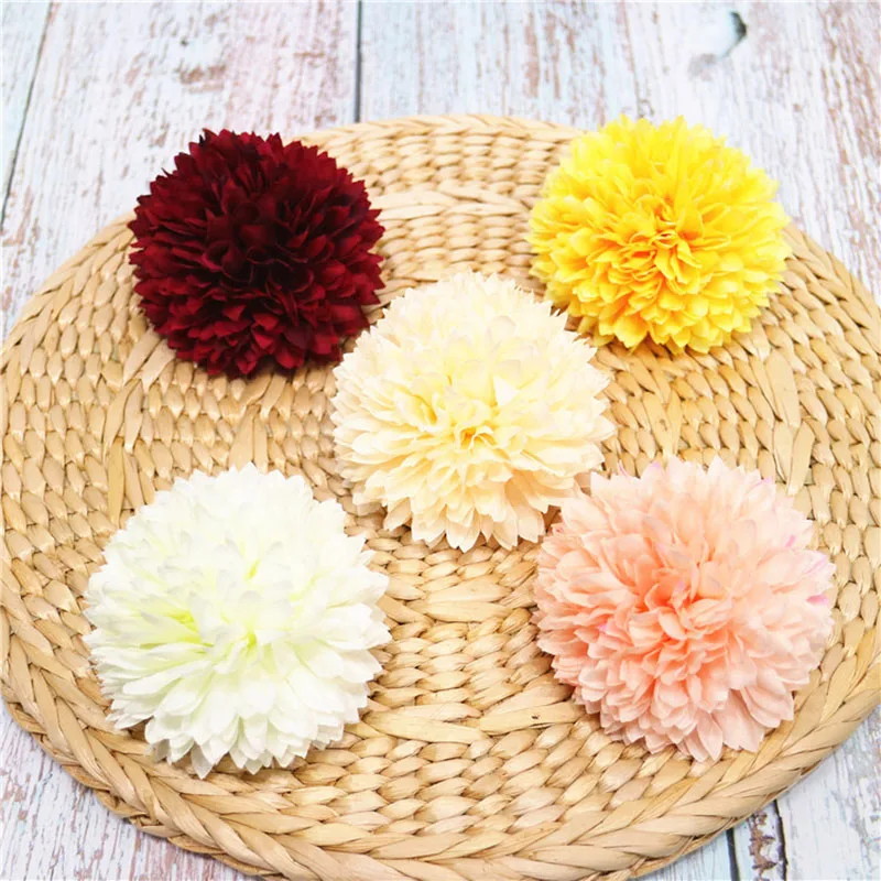 

Artificial Silk Flower Row of Dandelion, Fake Wreath, DIY Flower Head, Wedding Wall, 10 PCs/Lot