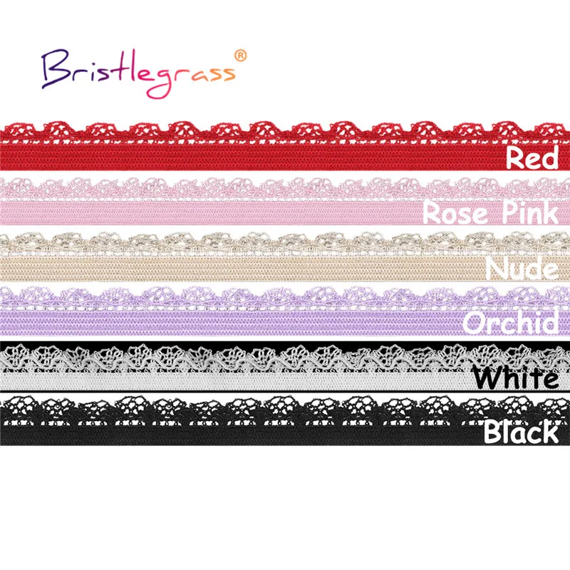 BRISTLEGRASS Combo Picot Loop Frilly Lace Trim Elastics 3/8\