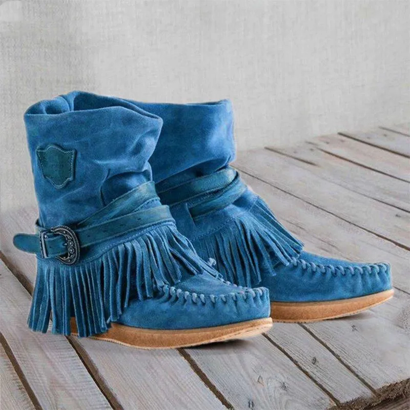 Women Tassel Winter Snow Boots Ladies Suede Ankle Boot Female Fashion Casual Shoes Comfort Footwear Plus Size 35-43