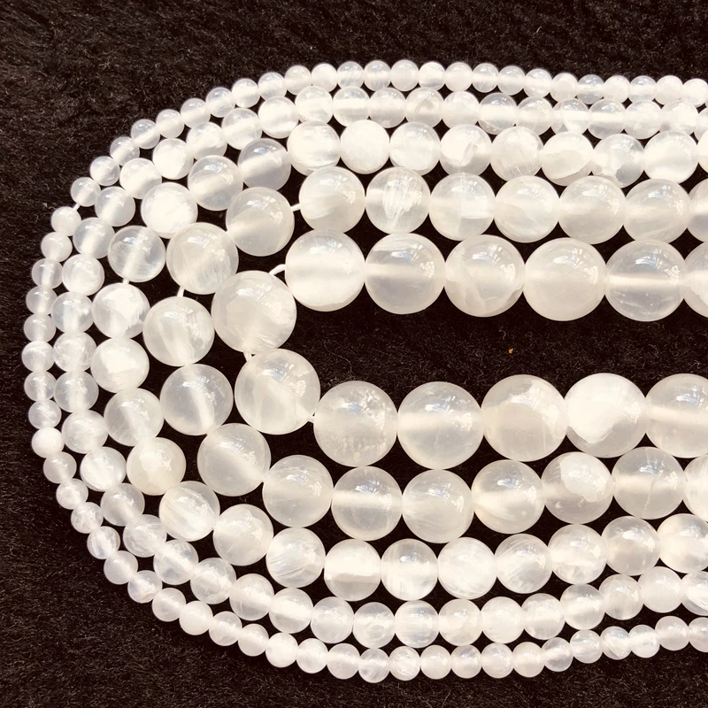 

Genuine Selenite Beads,White Calcite stone Beads,4mm 6mm 8mm 10mm 12mm Round Loose Beads 15.5" full strand