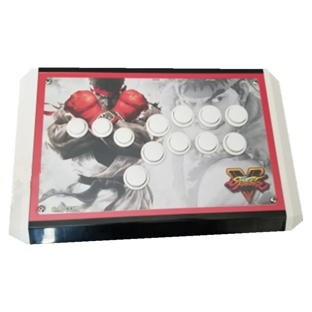 

Cdragon Arcade Joystick Hit Box DIY Arcade Joystick All Button Fighting Game Controllers Metal Panel And Case Colorful Picture