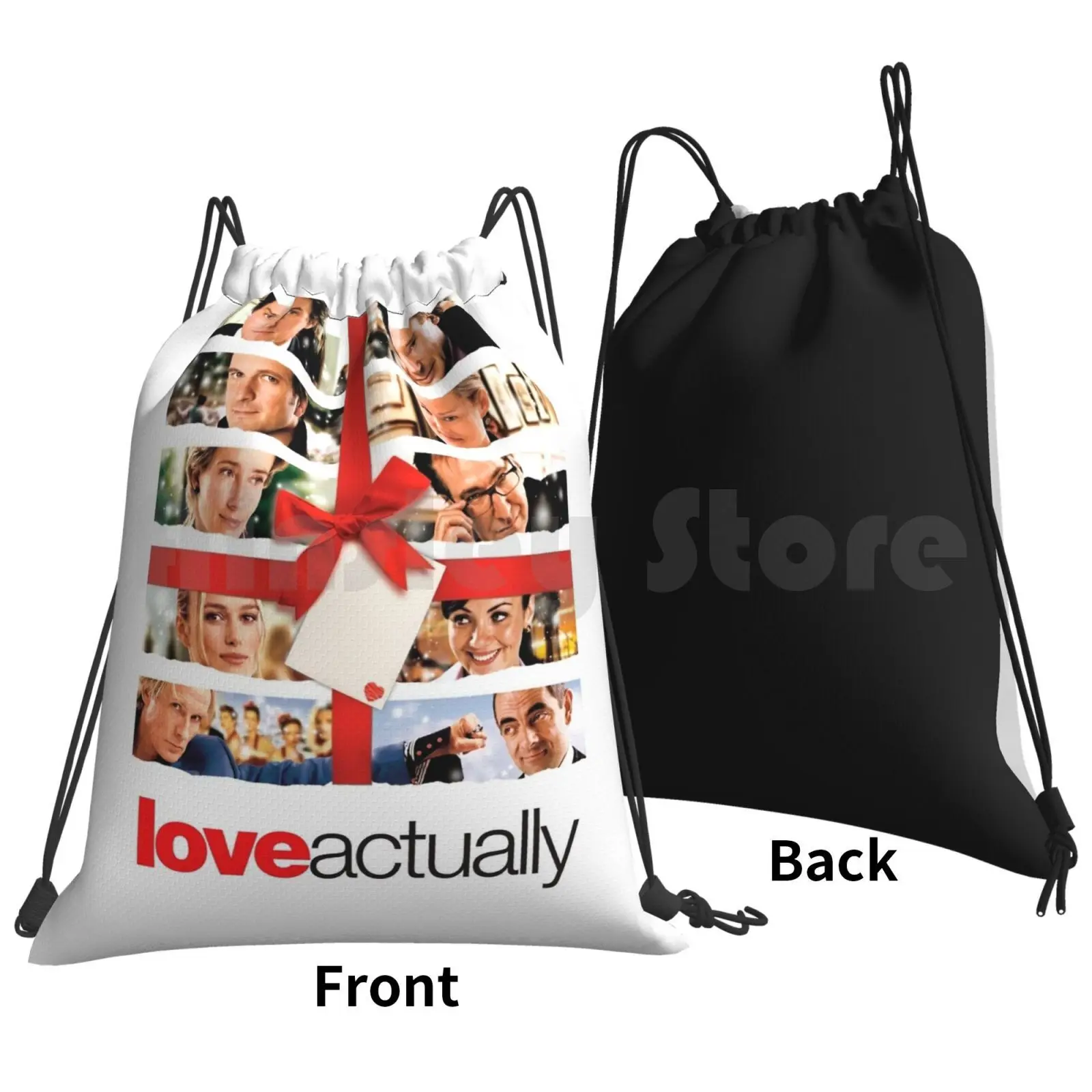 Love Actually Backpack Drawstring Bags Gym Bag Waterproof Love Actually Romantic Comedy Movie Rom Com