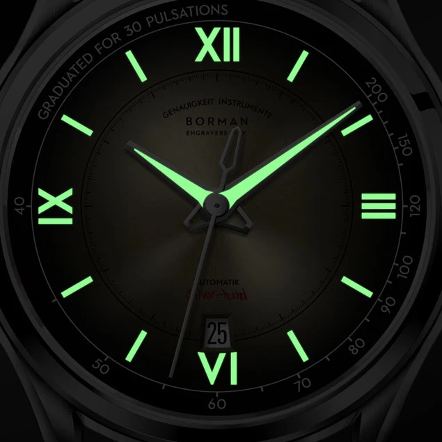 BORMAN Mens Automatic Watches Luxury Male Watch Dress Mechanical Wristwatch 50M Waterproof Luminous Sapphire Gradient Dial Date