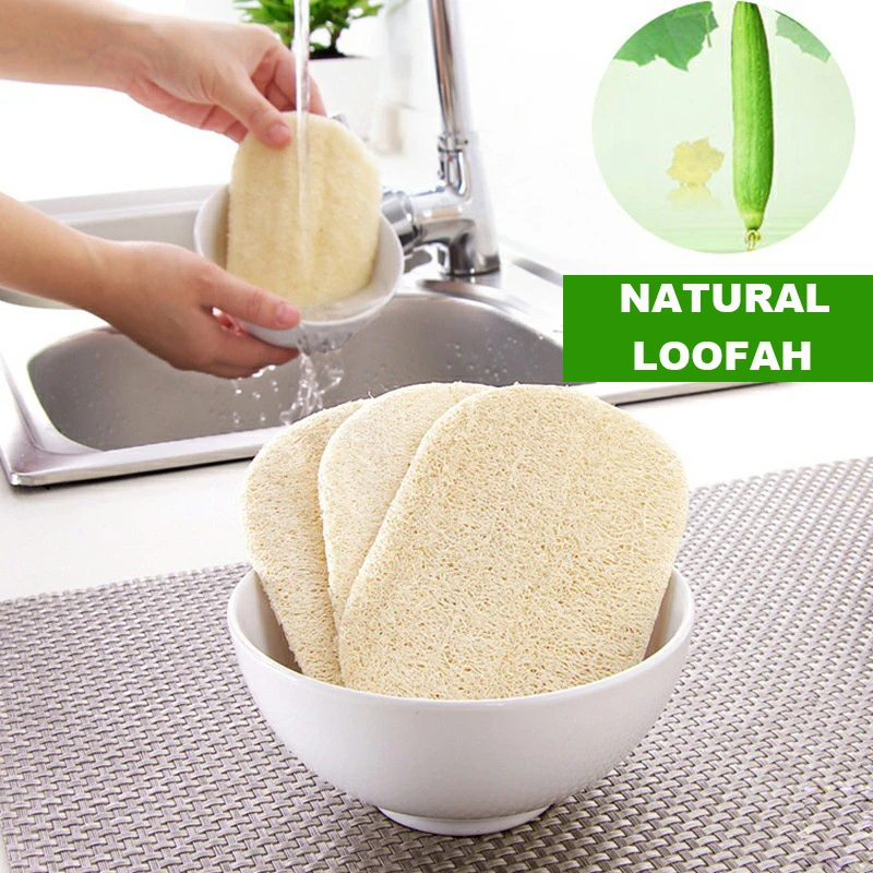 Floristic Dishwashing Natural Luffa Sponges With Utensils For Kitchen Gadget Dishes Eco Friendly Products Scourer Zero Waste New